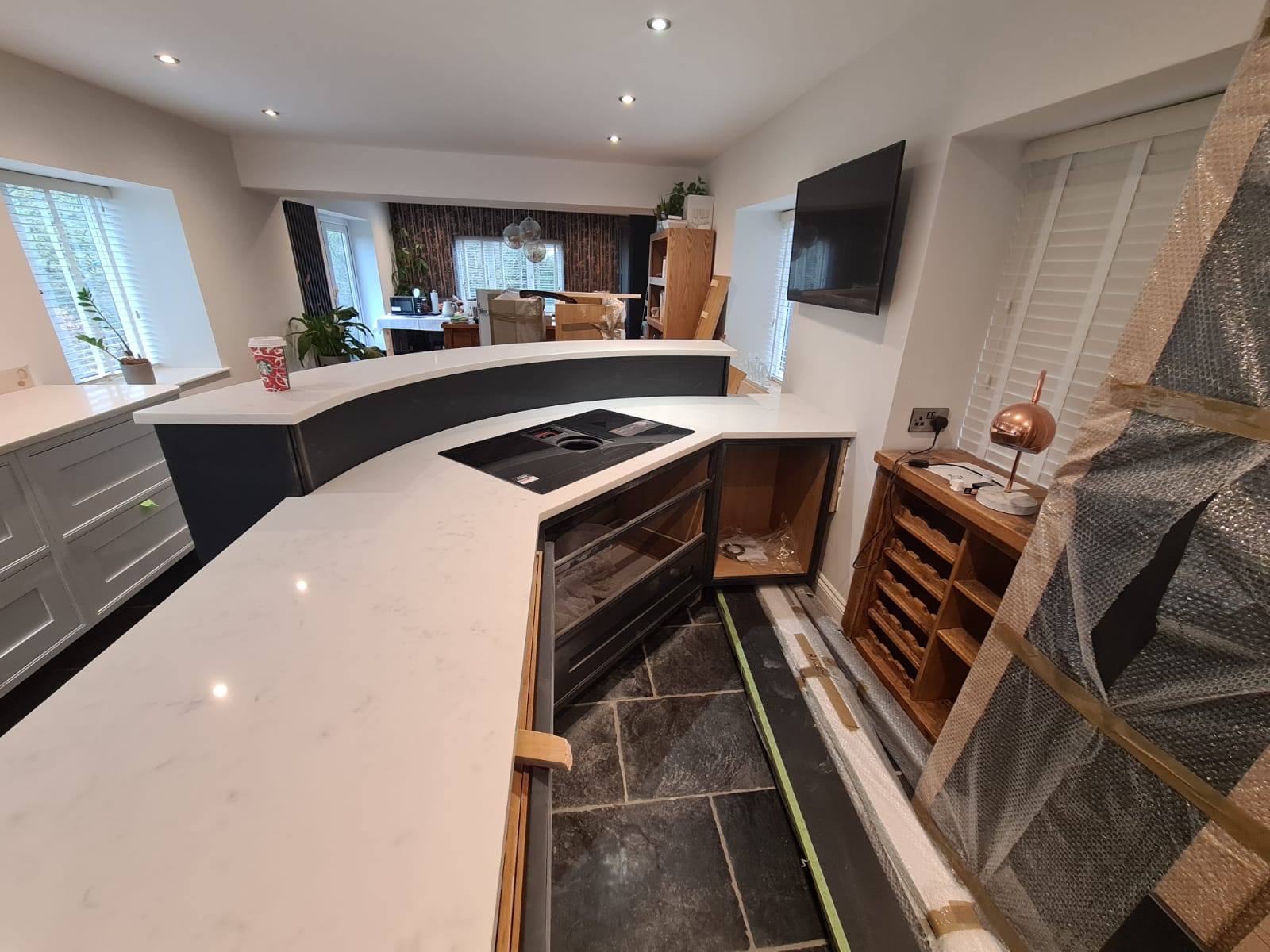 Large Quartz Kitchen Worktop